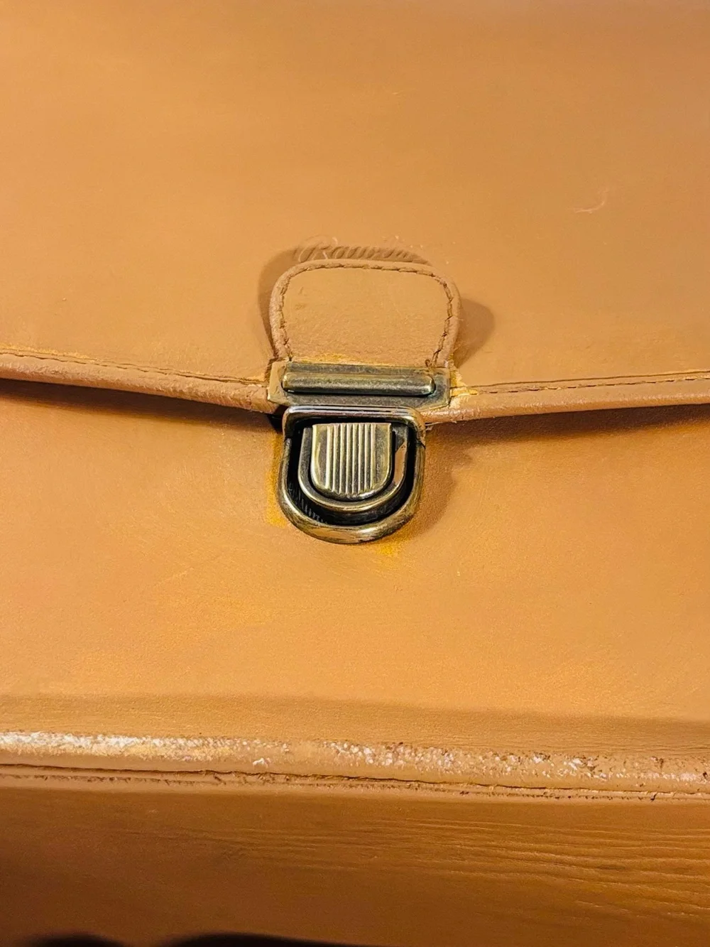 Rawlings Baseball Glove Bag Briefcase Leather  Carry-On  Travel Tan Vintage